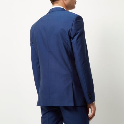 Bright blue skinny suit jacket